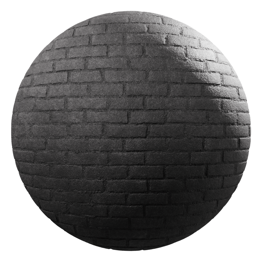 Sandfaced Standard Bond Brick Texture, Black