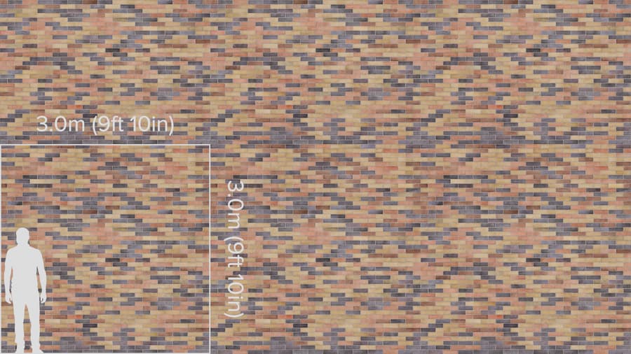 Desert Multi Standard Bond Brick Texture