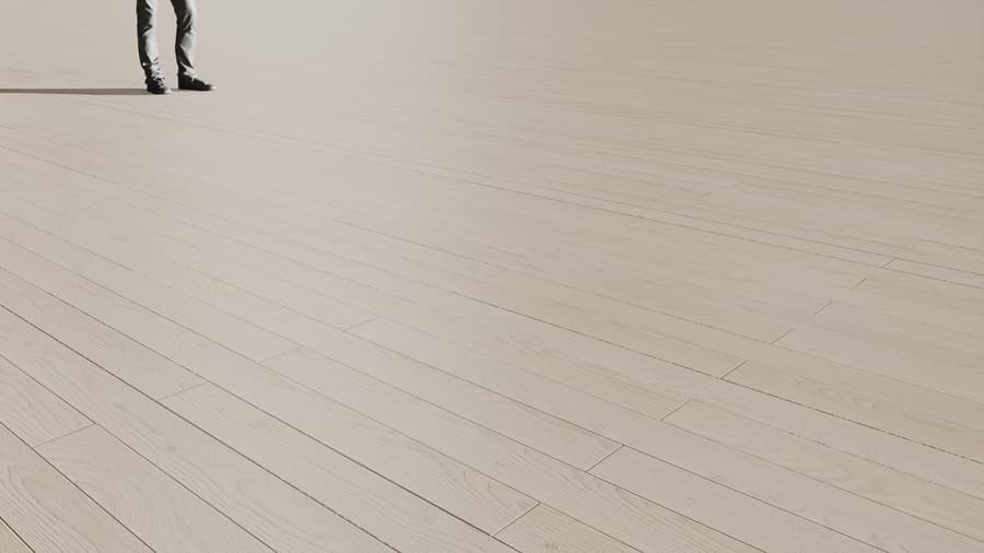 Brick Bond Pattern Ash Wood Flooring Texture, White