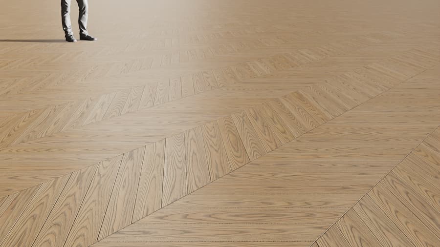 Chevron Pattern Ash Wood Flooring Texture, Grey