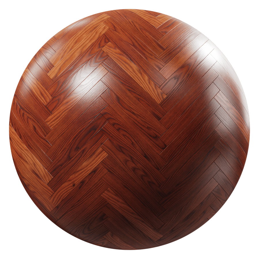 Deep Ginger Herringbone Pattern Ash Wood Flooring Texture