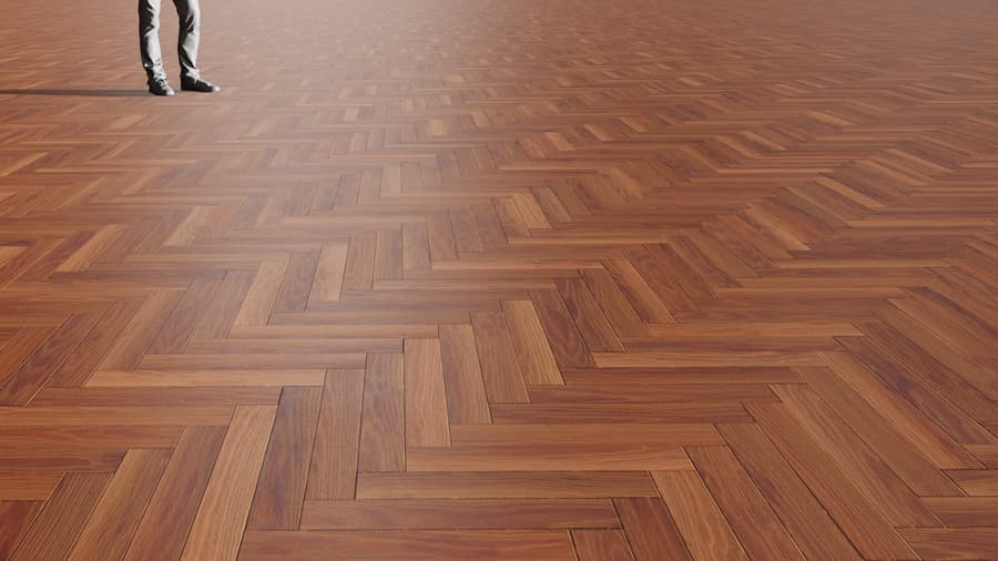 Natural Herringbone Pattern Merbau Wood Flooring Texture