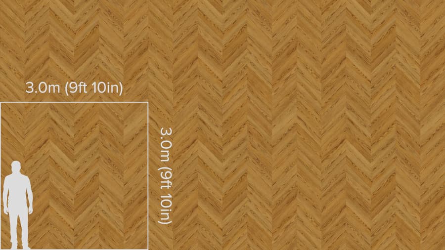 Chevron Pattern Oak Wood Flooring Texture, Castle Brown
