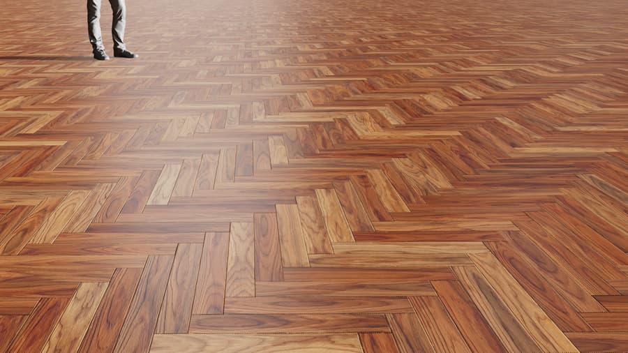 Walnut Herringbone Pattern Oak Wood Flooring Texture, Black