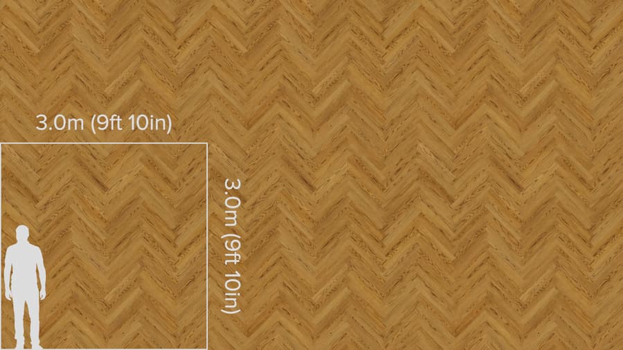 Herringbone Pattern Oak Wood Flooring Texture, Castle Brown
