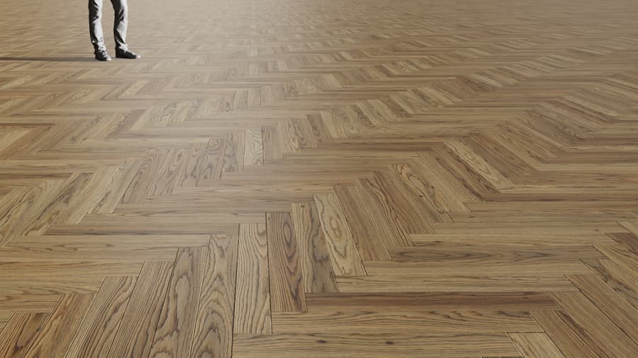 Smoked Herringbone Pattern Oak Wood Flooring Texture