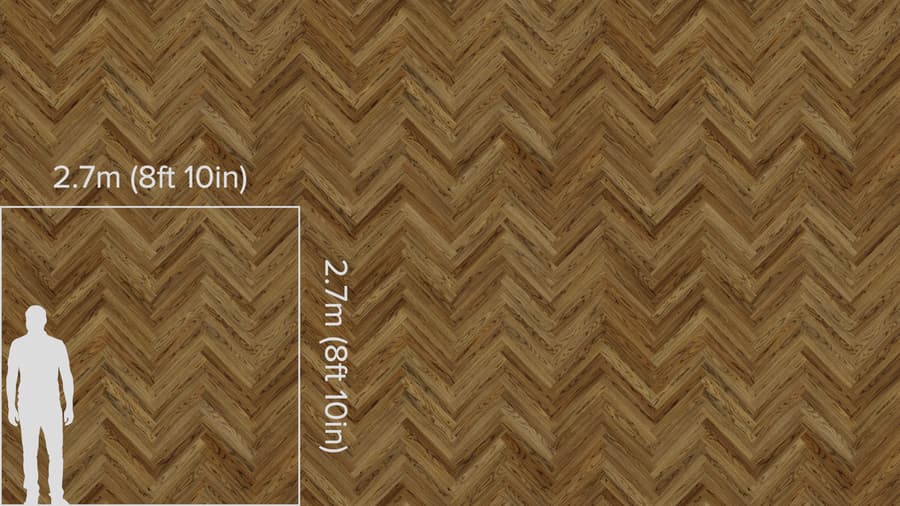 Smoked Herringbone Pattern Oak Wood Flooring Texture