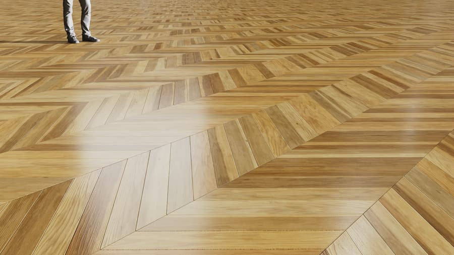 Reclaimed Chevron Pattern Poplar Wood Flooring Texture