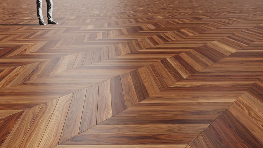 Natural Chevron Pattern Walnut Wood Flooring Texture
