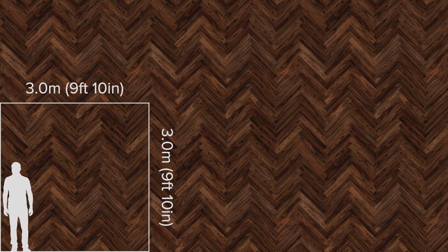Dark Herringbone Pattern Walnut Wood Flooring Texture