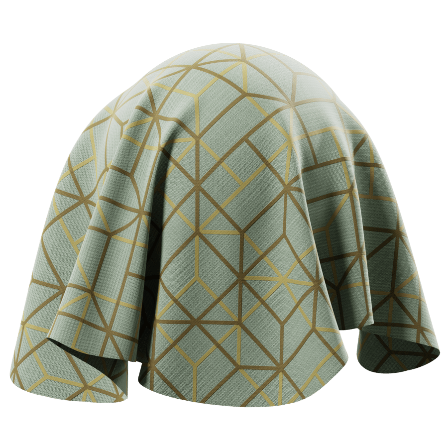 Geometric Pattern Upholstery Fabric Texture, Eucalyptus Green