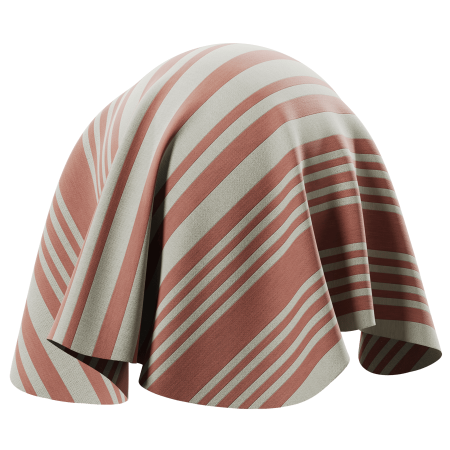 Carmen Stripe Pattern Upholstery Fabric Texture, Salmon Pink & Cream