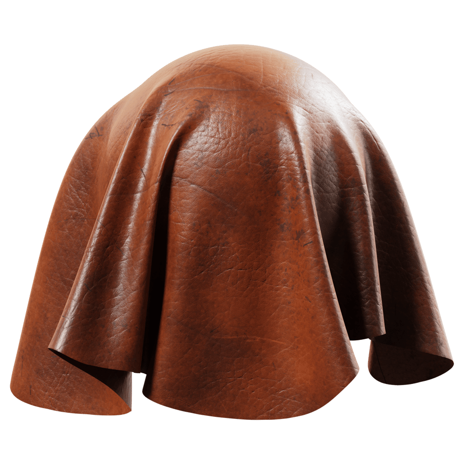 Full-Aniline Vintage Buffalo Leather Texture, Red Brown
