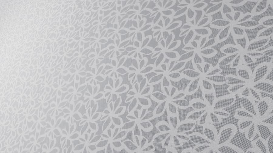 Flower Print Basket Weave Upholstery Fabric Texture, Grey