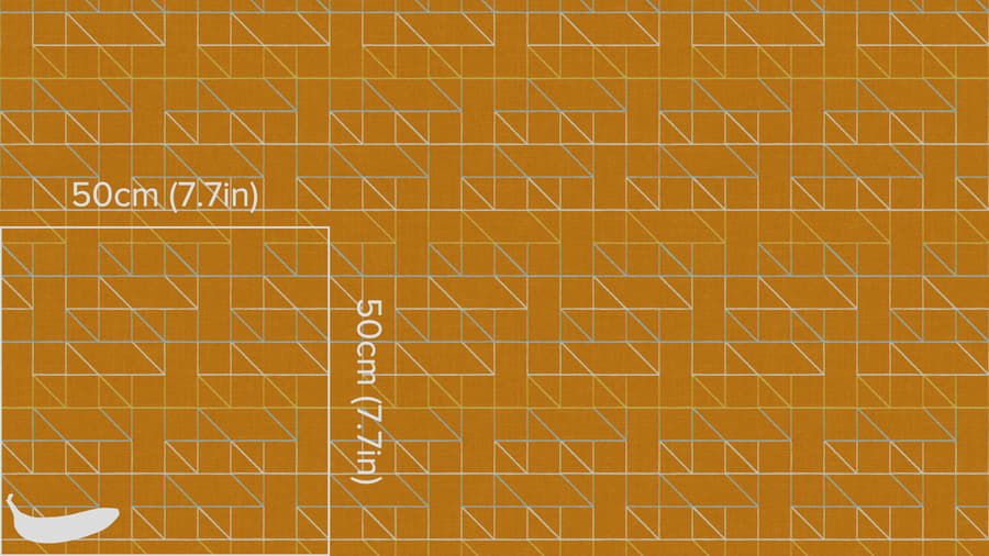 Isometric Pattern Upholstery Fabric Texture, Orange