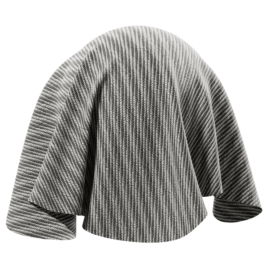 Ripple Weave Upholstery Fabric Texture, Grey - Poliigon