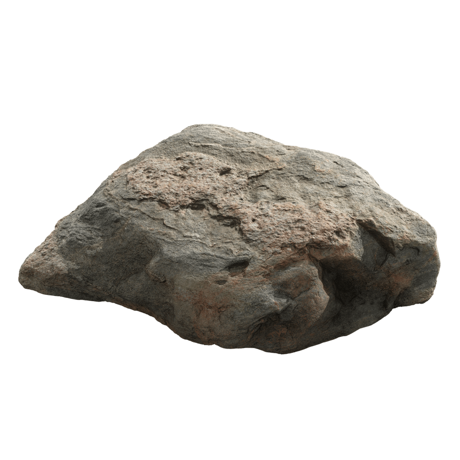 Pale Dimpled Low Large Rock Boulder Model