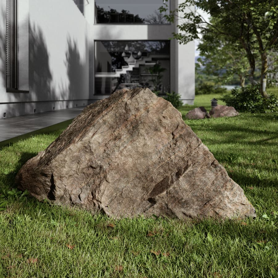 Streaked Wedged Large Rock Boulder Model