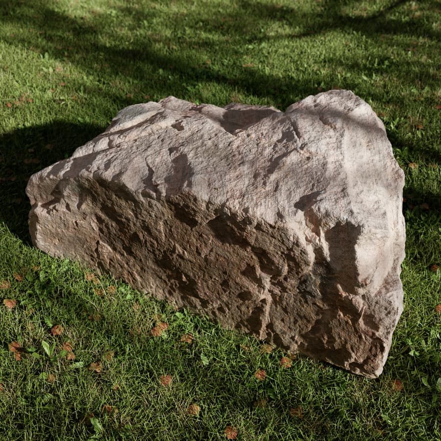 Pale Cubed Rippled Large Rock Boulder Model