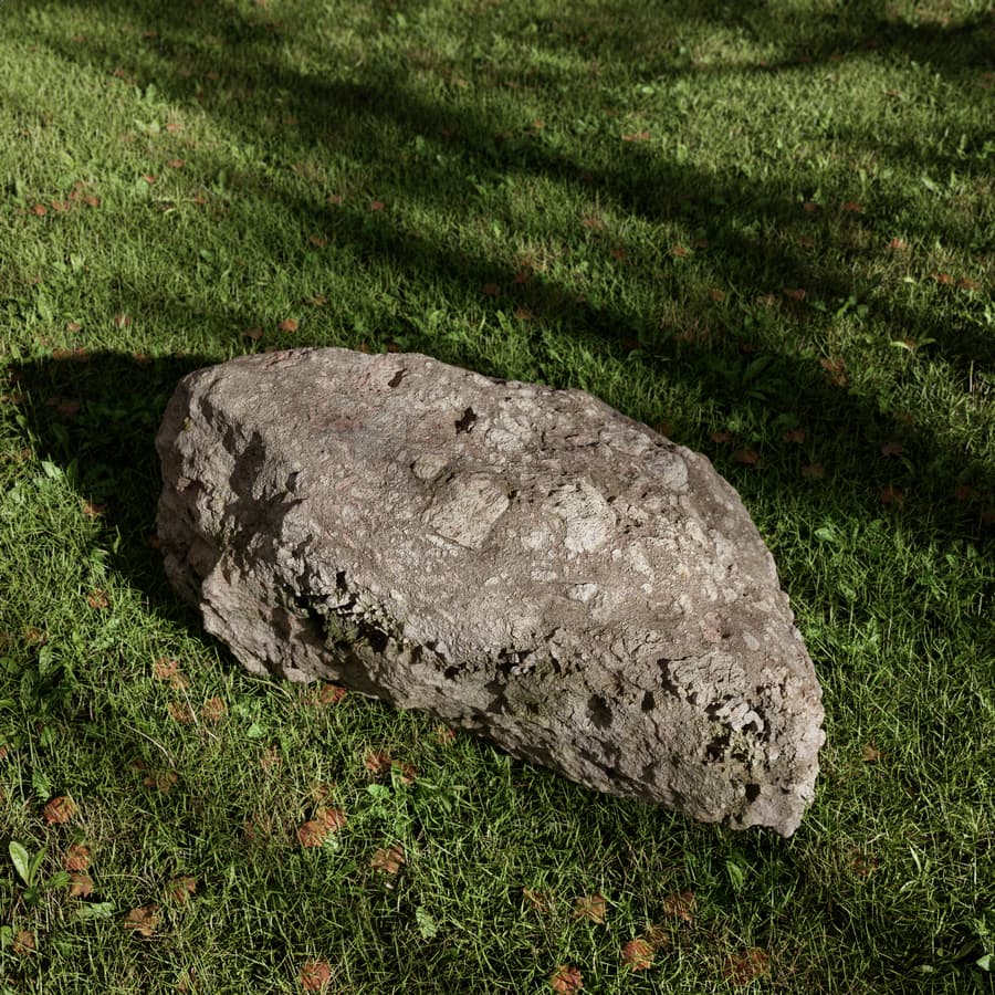 Speckled Rough Large Rock Boulder Model