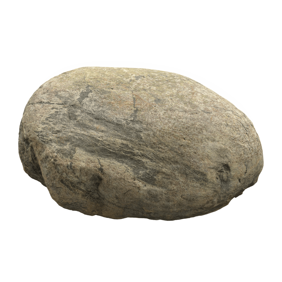 Warm Toned Marbled Round Large Rock Boulder Model