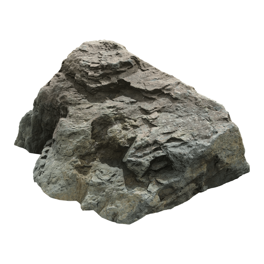 Cool Toned Peaked Jagged Large Rock Boulder Model