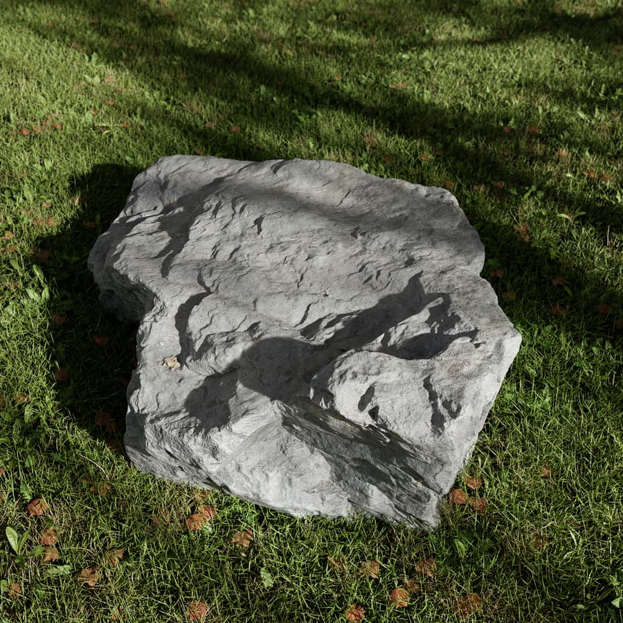 Cool Toned Jagged Large Rock Boulder Model