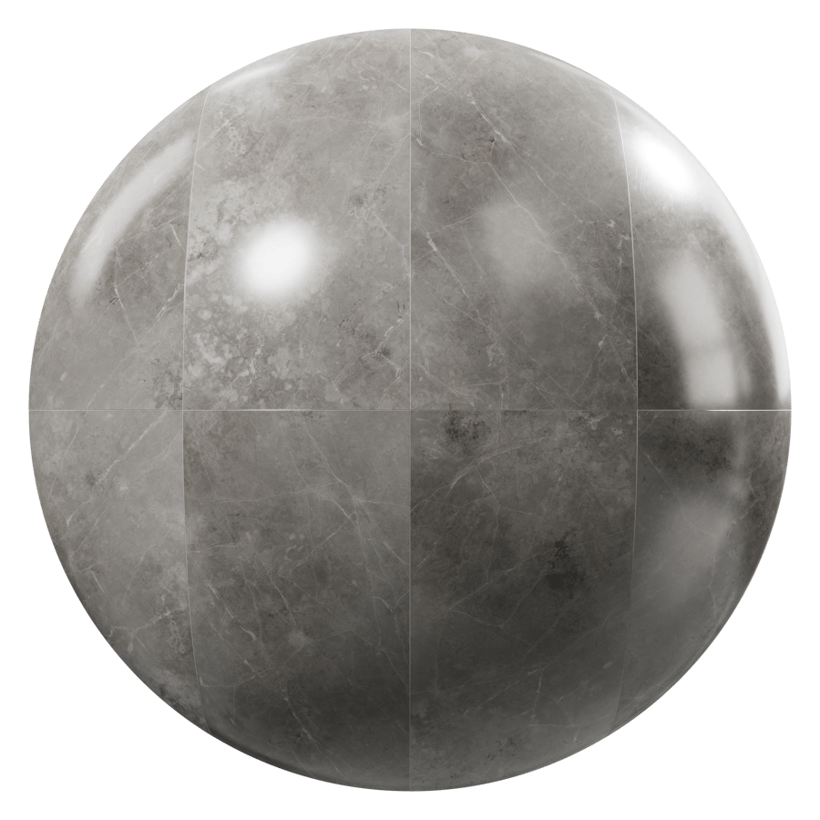 Honed Fluery Marble Tile Stacked Texture, Grey