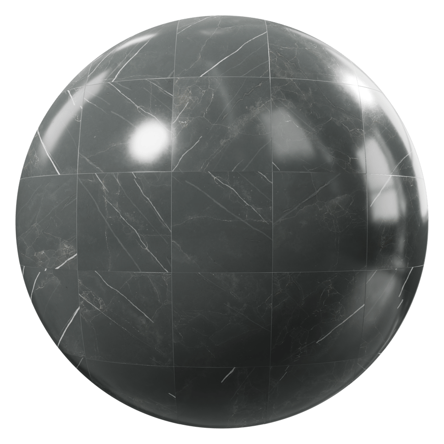 Honed Grigio Collemandina Marble Tile Stacked Texture, Black