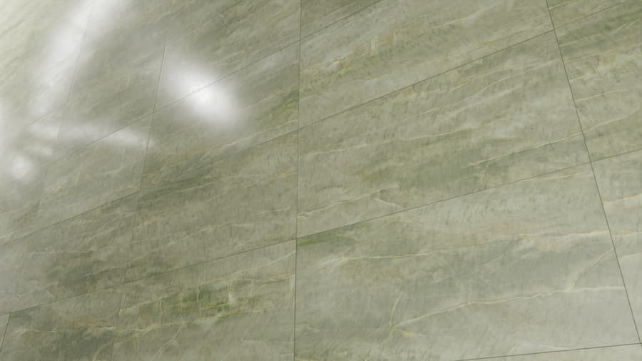 Honed Marble Tile Stacked Texture, Green