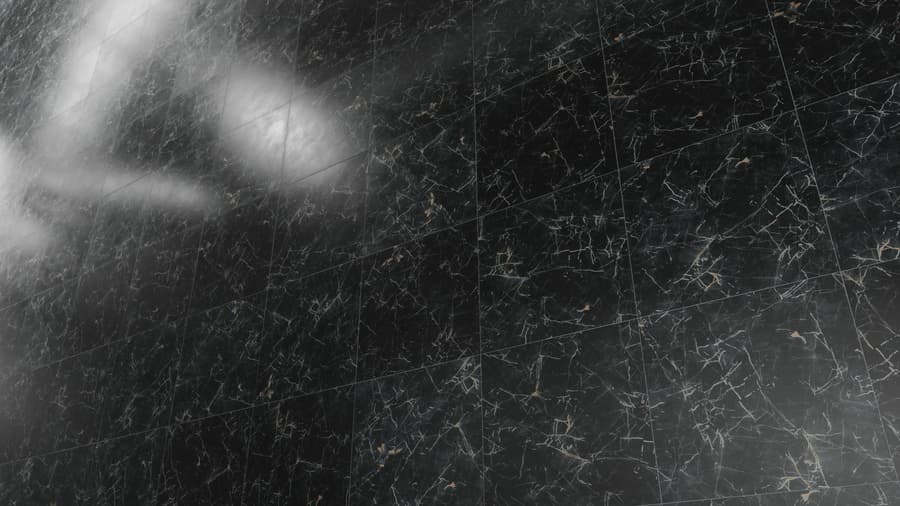 Honed Saint Laurent Marble Tile Stacked Texture, Black