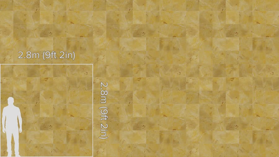 Honed Spanish Marble Tile Stacked Texture, Gold