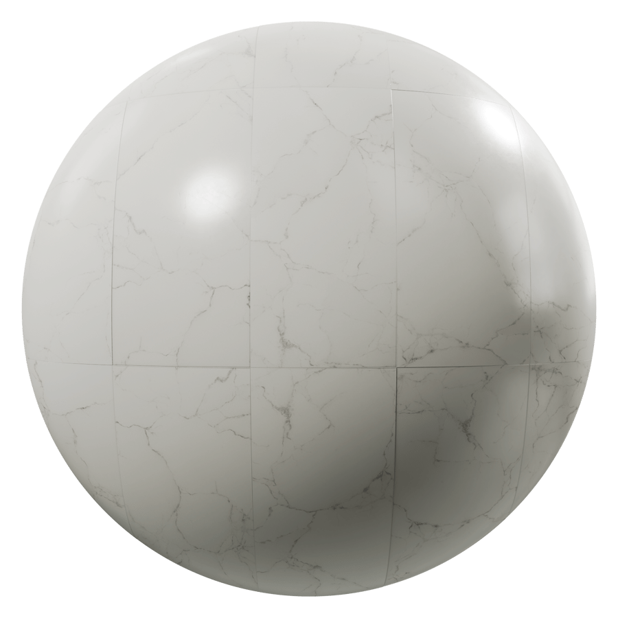 Honed Spider Marble Tile Stacked Texture, White