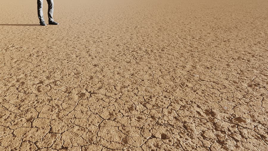 Rain Divots & Cracked Mud Ground Texture