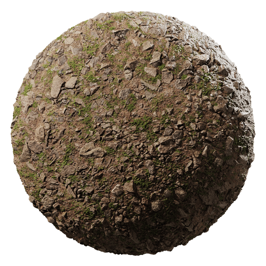 Rocks & Weeds Dirt Ground Texture