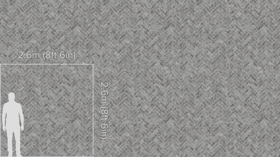 Honed Herringbone Tiles Grigio Imperiale Marble Texture, Grey