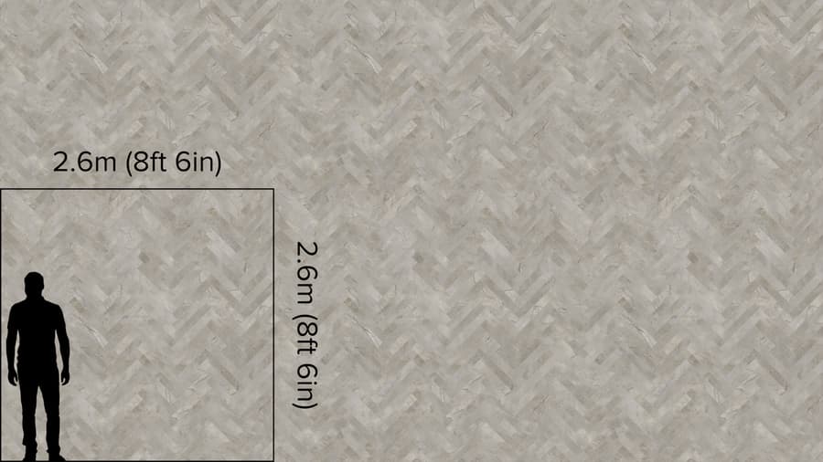 Honed Herringbone Tiles Marble Texture, Silver Grey