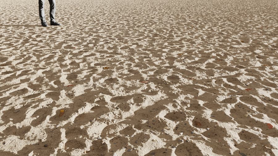 Shoe Footprints Sand Texture