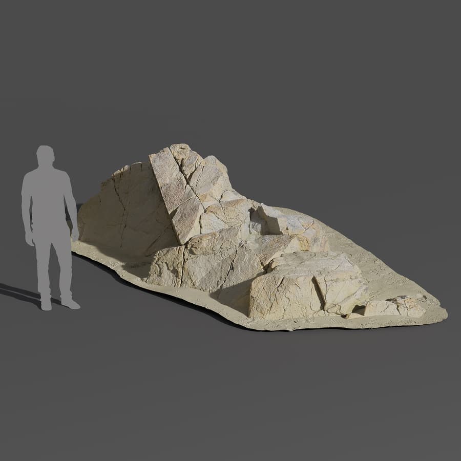 Large Chunky Beach Rock Model