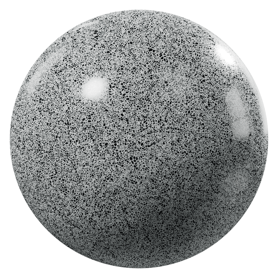Speckled Honed Slab Standard Terrazzo Texture, Black