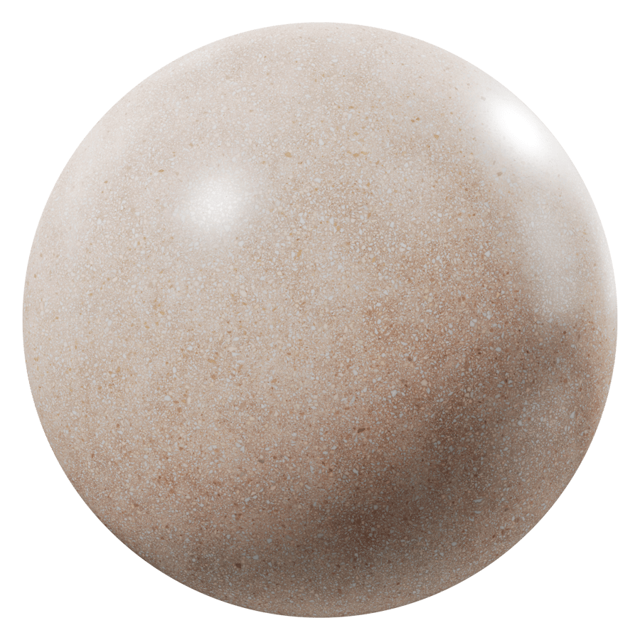 Honed Slab Standard Terrazzo Texture, Pale Peach