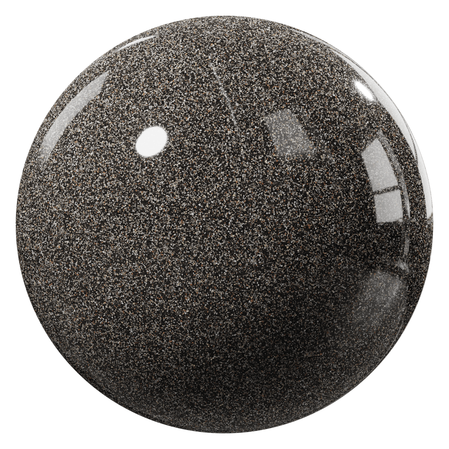 Polished Slab Standard Terrazzo Texture, Dark Grey