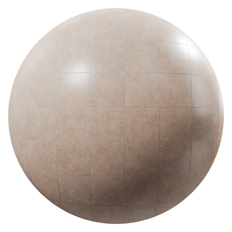 Honed Tiled Standard Terrazzo Texture, Pale Peach