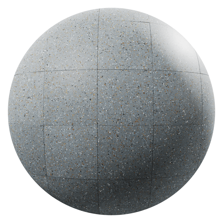 Matte Tiled Standard Terrazzo Texture, Cool Grey