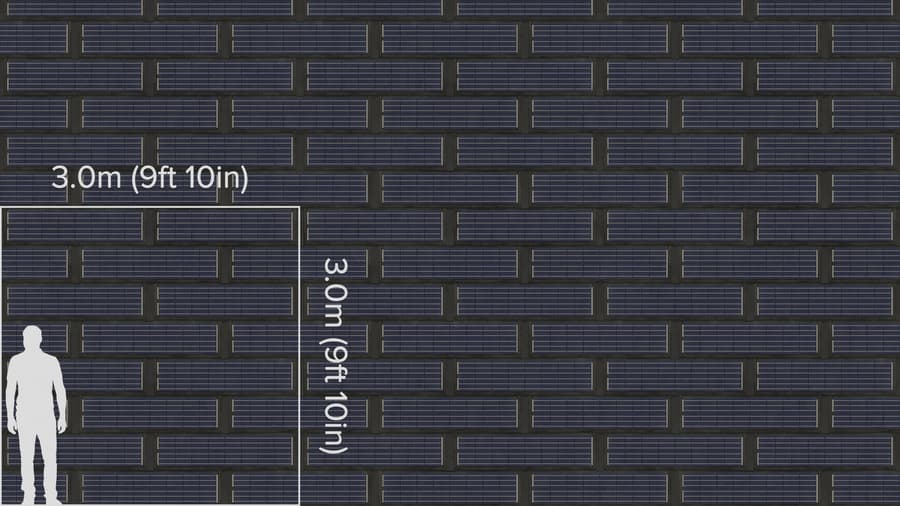 Horizontal Solar Panel Roof Tiles Texture