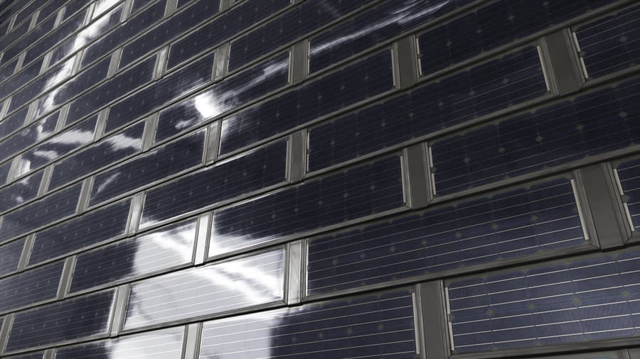 Horizontal Solar Panel Roof Tiles Texture