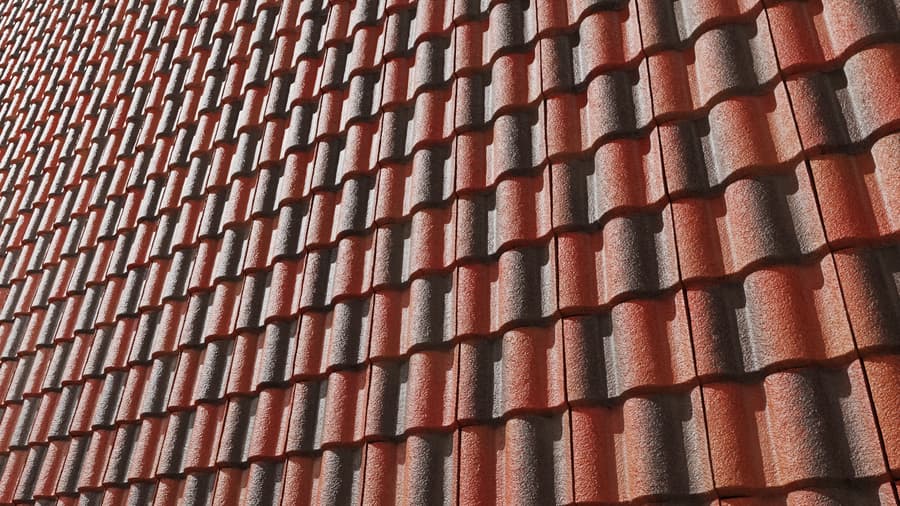 Cement Roof Tiles Texture, Red & Grey