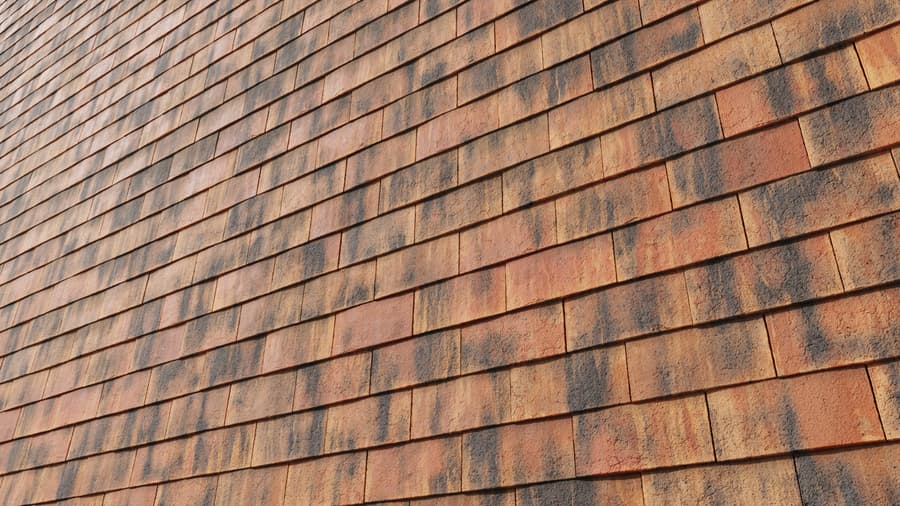 Streaked Clay Roof Tiles Texture, Grey & Orange