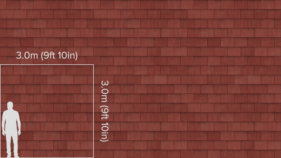 Clay Roof Tiles Texture, Dull Red