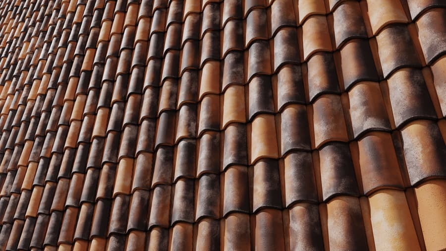 Dark Quarry Roof Tiles Texture